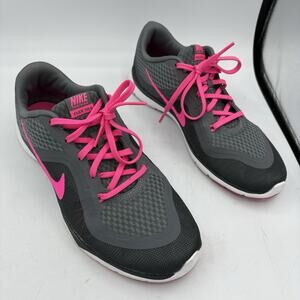 Nike Women's Gray and Pink Running Sneakers